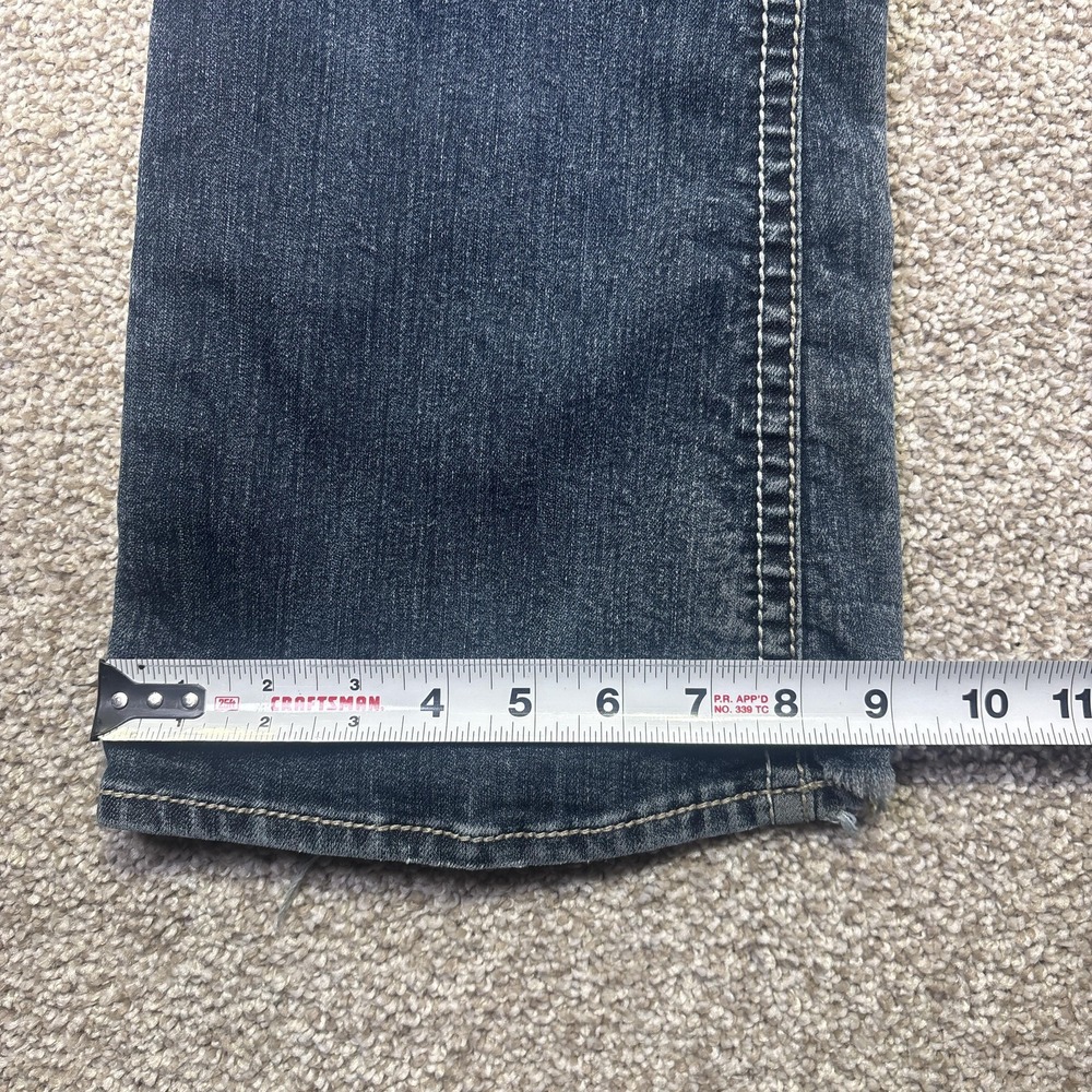 Hydraulic Jeans Women's 11/12 32x32 Blue Bootcut Rhinestone Embroidered Denim - Picture 3 of 12